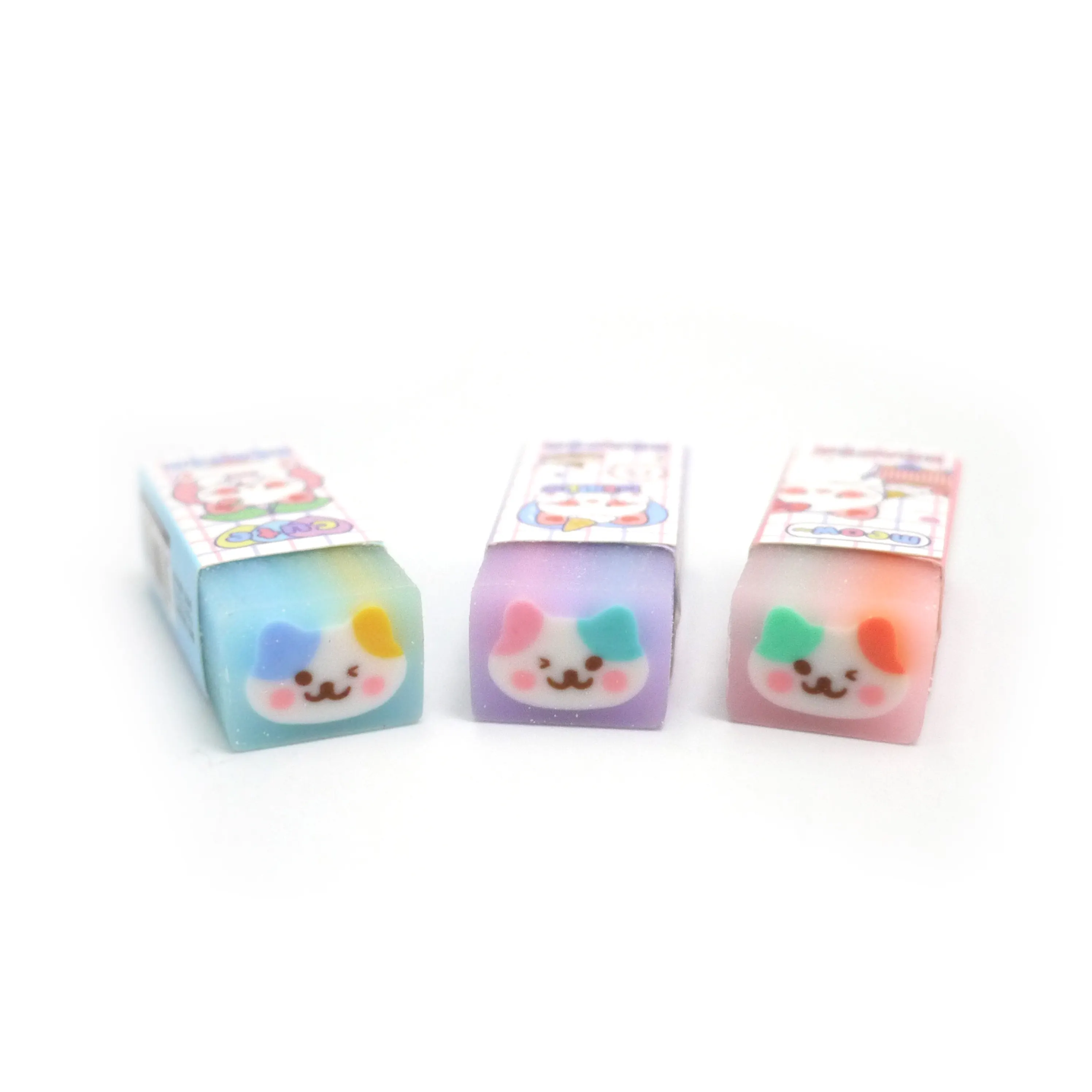 Hot maßge schneiderte Radiergummi Borrador Kawaii niedlichen Schul bedarf Großhandel Mädchen Radiergummi Sets Einzigartige Produkte für Schreibwaren