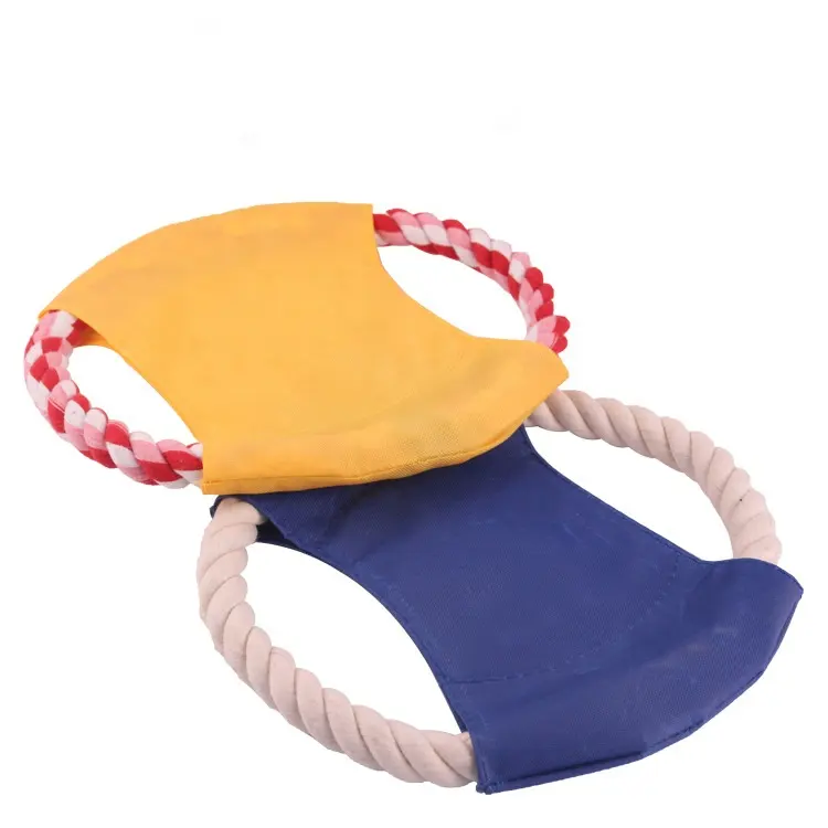 Soft Flexible Cotton Pet Flying Disc Resistant Chew Game Dog Flying Disc