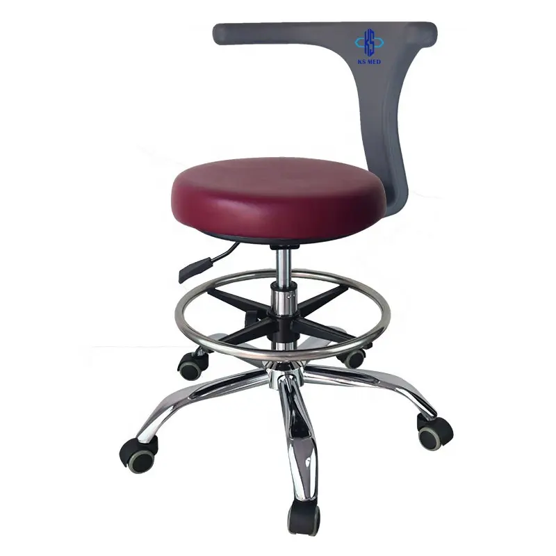 KSMED hemşire koltuğu paslanmaz çelik yüksekliği ayarlanabilir hidrolik doktor sandalye diş dışkı tıbbi tabure