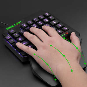Teclado de una sola mano para videojuegos, miniteclado ergonómico retroiluminado RGB, 40 teclas, portátil, para PC - Product Image 3