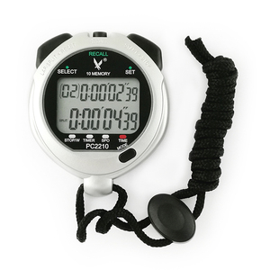 PC2210 argento Timer cronometro cronometro impermeabile grande LCD Digital Stop Watch - Product Image 1