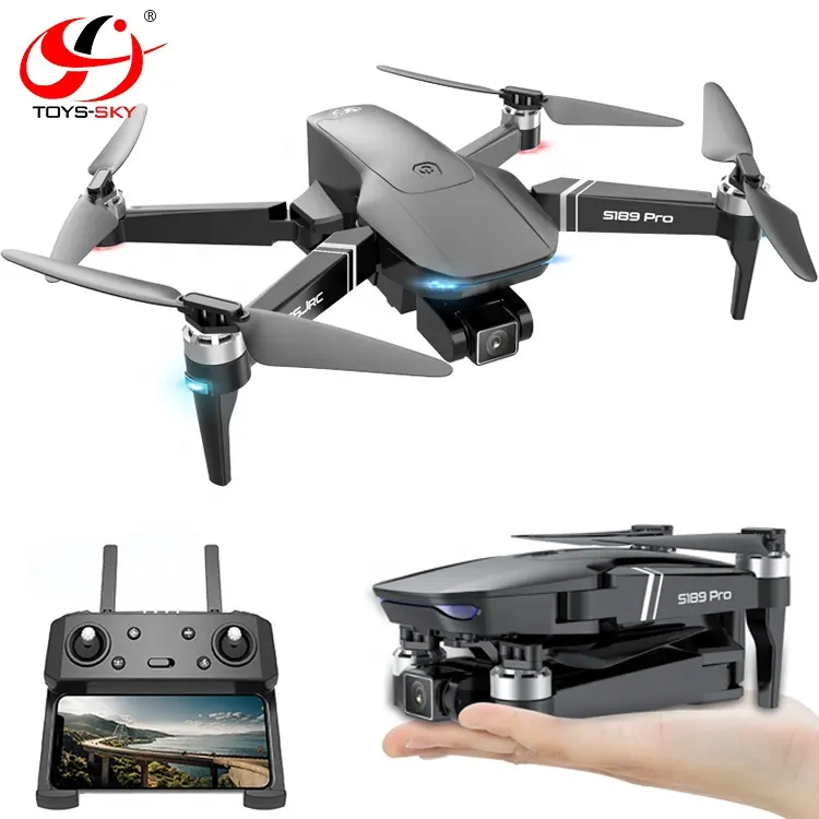 Nouveau S189 Pro 5G WIFI FPV sans balais GPS pliable Drones RC avec caméra 4K et gps professionnels EIS cardan anti-secousse 2020