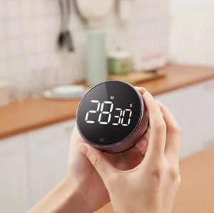 OEM Mini Design magnetico rotante conto alla rovescia Timer LCD Display digitale cronometro ruotare Timer con cuscinetto antiscivolo - Product Image 2