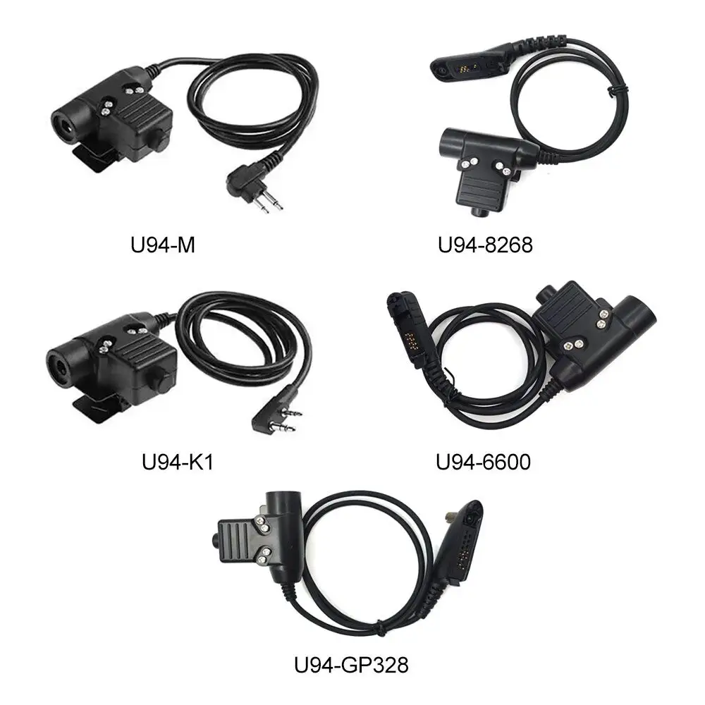 Adaptateur de prise de câble PTT Z tactique U94 casque U-94/A pour Motorola GP140 GP320 GP328 GP338 GP340 Radio talkie-walkie