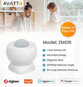 AVATTO Tuya Smart Zigbee赤外線検出器WifiアラームシステムWiifiPIRモーションセンサー - Product Image 3