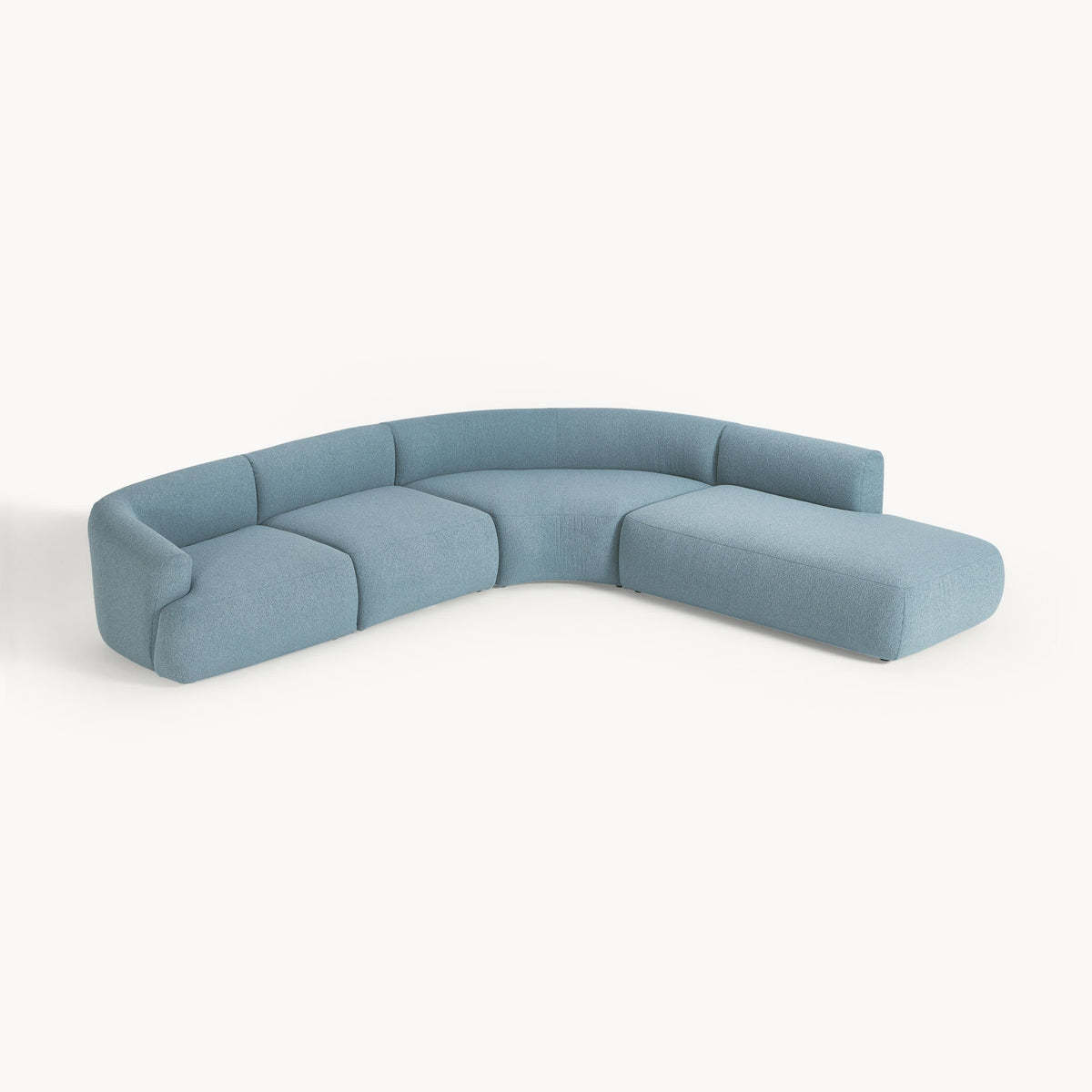 Fabric with blue circular patterns