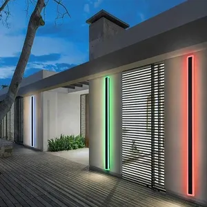 Smart RGBW Remote Control <strong>LED</strong> Wall Light High Quality Minimalist Linear Design for Outdoor Home Decor Multicolor - Product Image 4