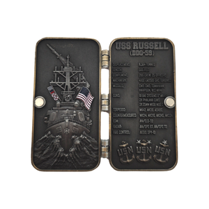 Tùy Chỉnh Mở Và Đóng Bản Lề Thách Thức Tiền Xu Kim Loại Kẽm Hợp Kim Bản Lề Mềm Men Thách Thức Tiền Xu - Product Image 6