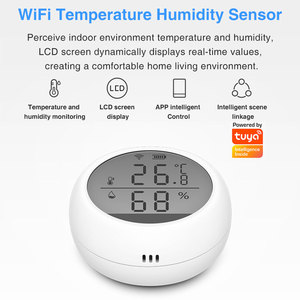 Manufacturer WiFi <strong>Temperature</strong> and <strong>Humidity</strong> <strong>Sensor</strong> Controller Meter LCD Display <strong>Temperature</strong> <strong>Humidity</strong> Meter Work with Alexa - Product Image 2