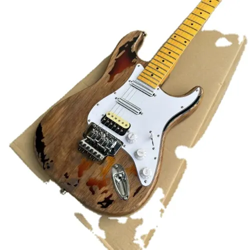 Kualitas tinggi ST elektrik Relic gitar dengan Floyd Rose SSH pickup gratis pengiriman