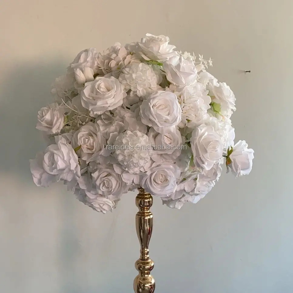 50cm Artificial White Orchid Rose Flower Centerpieces Ball Wedding
