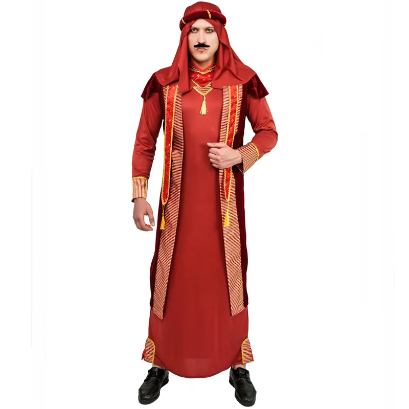 Di alta Qualità di Gioco di Ruolo Costume di Carnevale Del Partito degli uomini di Abbigliamento Arabo Pilgrim Cosplay Costume