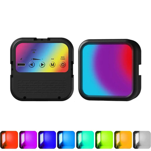 ไฟวิดีโอสี RGB LED แบบพกพาน้ำหนักเบาขนาดเล็กชุดบันทึกเสียงวิดีโอการประชุมทางโทรศัพท์คอมพิวเตอร์สมาร์ทโฟน - Product Image 2