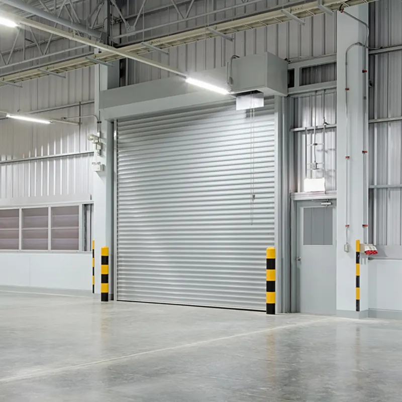 Puerta enrollable automática de acero inoxidable para garaje, persiana enrollable de alta calidad, industrial, galvanizada