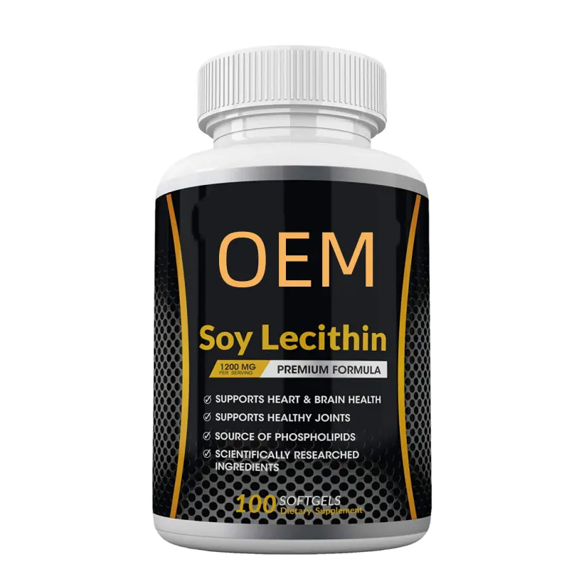 Cápsula suave de aceite de extracto de lecitina de soja personalizada OEM de gran oferta a la venta cápsula blanda de lecitina de soja