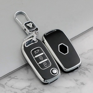 Silver Edge TPU <strong>Key</strong> Cover with Keychain Fit for Renault Clio Espace 5 Master Bus Talisman <strong>Megane</strong> Protector Holder Accessories - Product Image 4