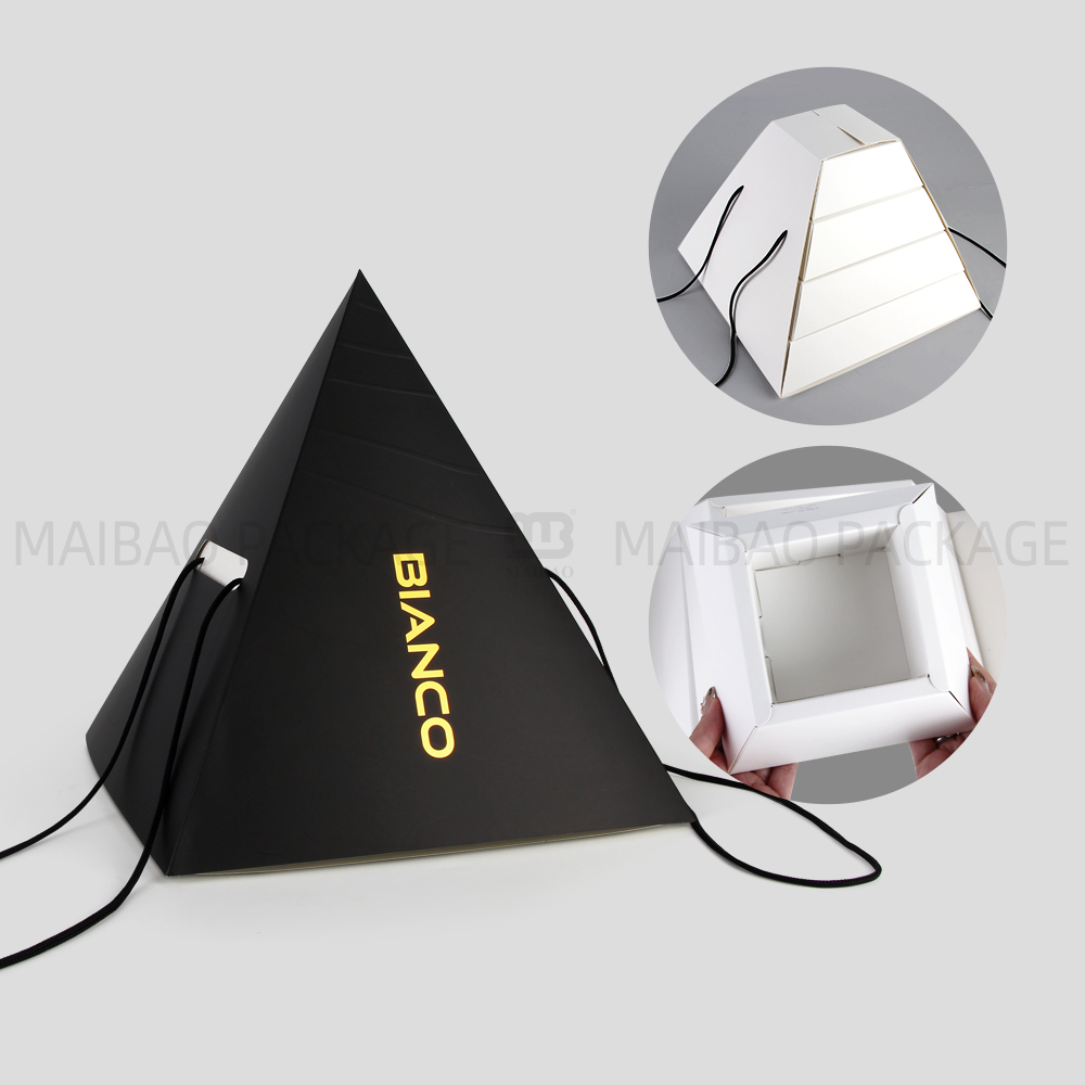 caja de comida piramidal