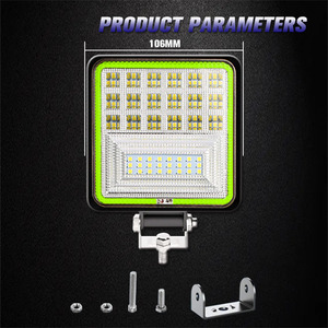 126w <strong>24V</strong> <strong>Led</strong> Work Bulb 4 Inch <strong>Led</strong> Light Bars Off-road <strong>LED</strong> Work Lamp 4x4 <strong>LED</strong> Work Light for Truck Fog Driving Lamp - Product Image 4