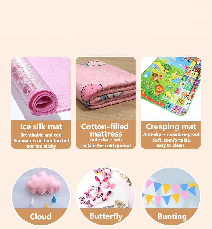 + Cotton pad + cotton ball lamp + cloud + star lamp + butterfly
