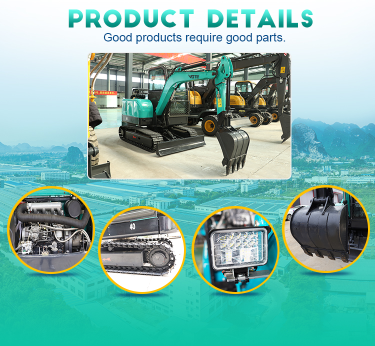 Mini excavator 4 ton weight CE micro excavators crawler digger sell small digger prices China digger safety index high