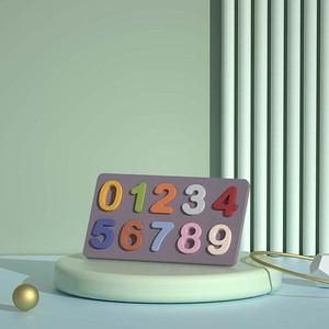 就学前の教育玩具を数える2〜4歳のインタラクティブ学習番号へのギフト食品グレードのシリコンジグソーパズル番号パズル - Product Image 4