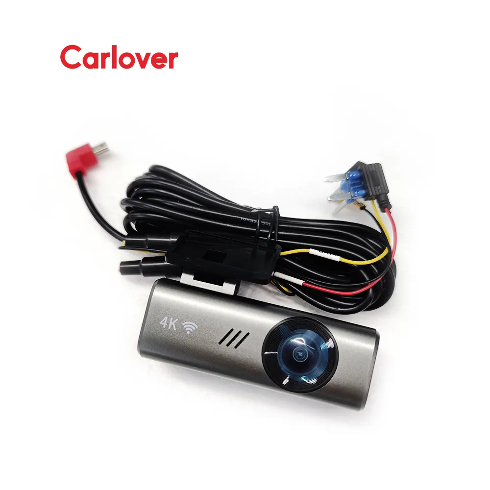 Kamera dasbor lensa tunggal 4K, alat perekam pandangan luas dengan WiFi kamera DVR mobil kotak hitam untuk merekam kendaraan