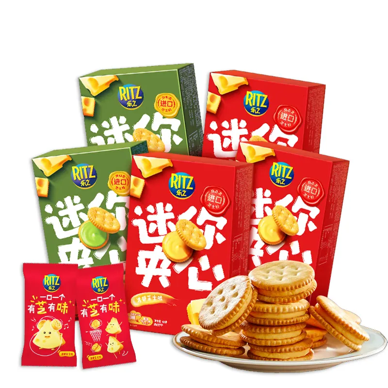 RITZ Galleta Queso Sabor Sándwich Galletas Chinas Aperitivos Exóticos