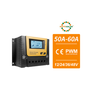 GOTO SOLAR <strong>50</strong> Amp Off Grid Solar <strong>Controller</strong> 12V/24V/36V/48V <strong>PWM</strong> Solar Charge <strong>Controller</strong> for Lithium Battery Mobile App Optional - Product Image 1