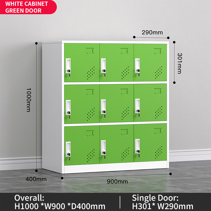 White framed green door
