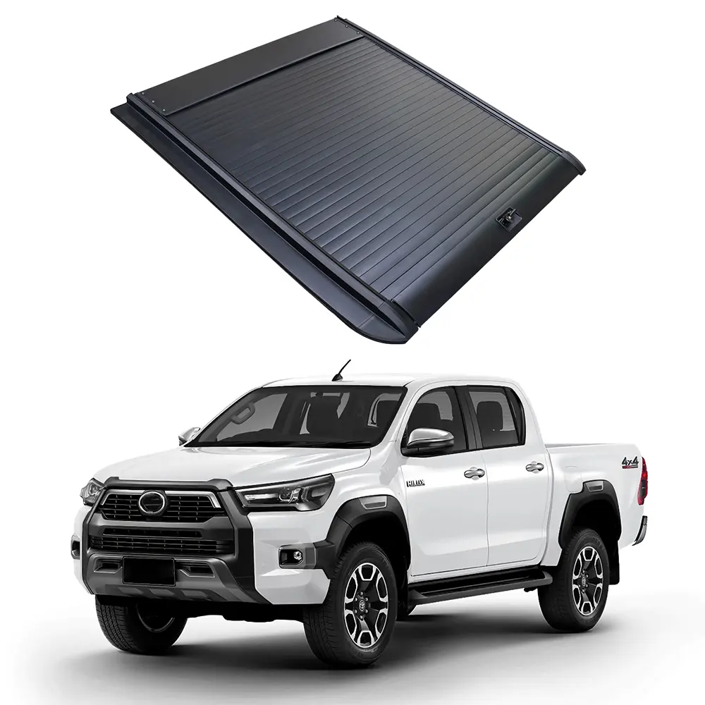 Có thể thu vào xe bán tải cứng giường Bìa Con lăn Nắp tonneau Bìa hợp kim nhôm cho TOYOTA HILUX Revo/TRD/Phiêu lưu 2016-2023