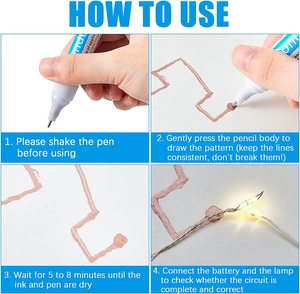 Circuit Design Conductive Ink Pens Strong Adhesion Conductive Pen for Repairing Pc <strong>Keyboard</strong> <strong>Creating</strong> Repairing Circuits - Product Image 3