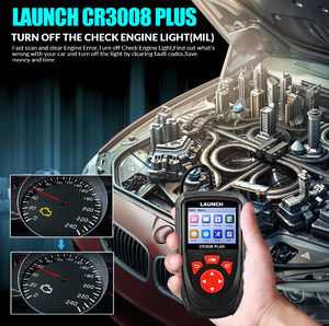 Aggiornamento Software gratuito lancio CR3008 Plus Read live PCM Data OBD2 veicolo Tester batteria Auto Scanner lettore codice guasto motore Auto - Product Image 6