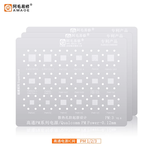 Amaoe Sửa chữa Phần BGA reballing Stencil thép tin lưới cho Android <span class=keywords><strong>Qualcomm</strong></span> qu6 <span class=keywords><strong>qsc</strong></span>/MSM CPU baseband trồng sửa chữa 0.12mm - Product Image 5
