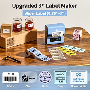 Phomemo M221 Mini Impressora Térmica De Código De Barras 3 Polegada Grande Label Maker para Pequenas Empresas iOS Compatibilidade Endereço Barcode Printing