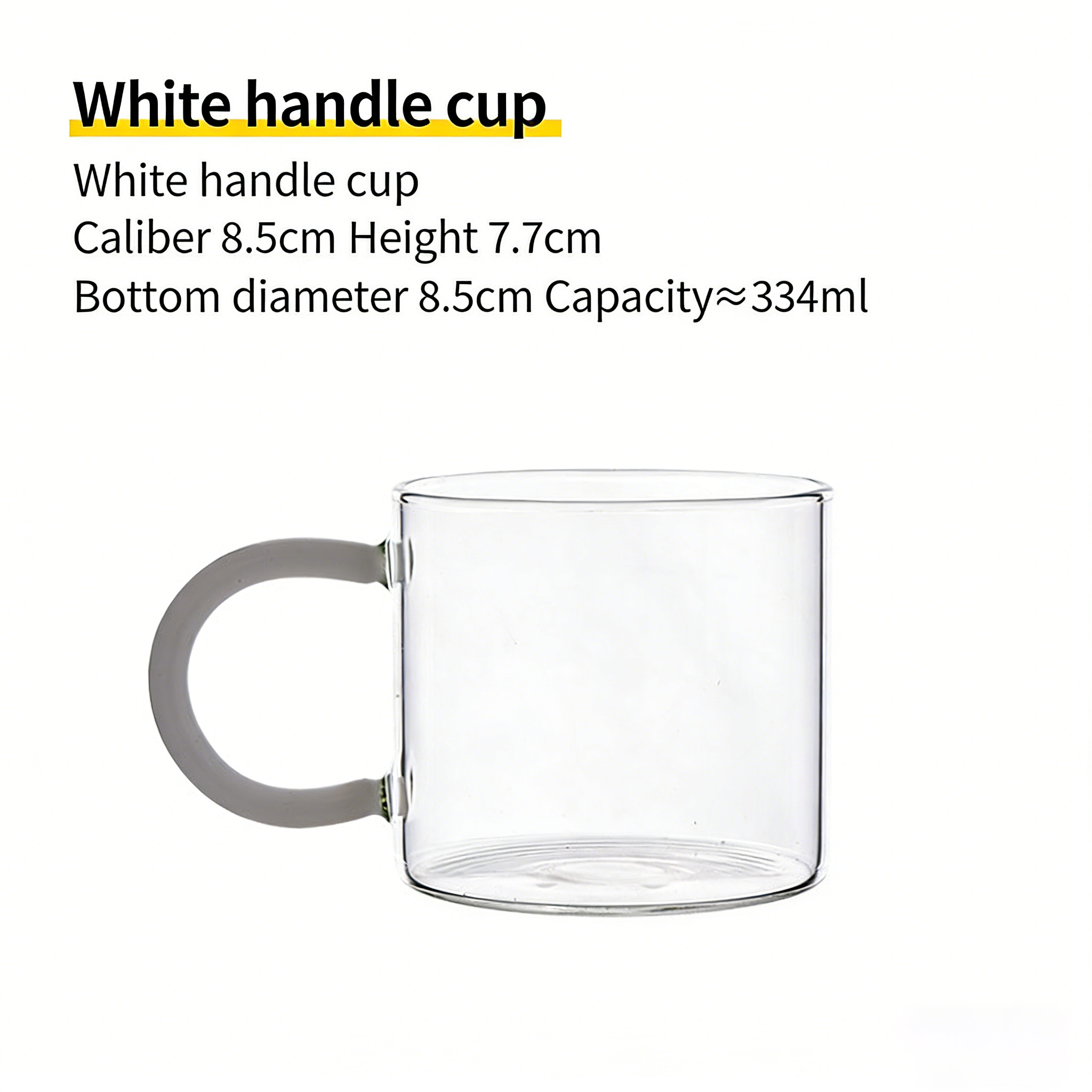 Verre blanc en forme de C