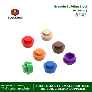 BLOCKMOC 6141 4073 1x1 nokta yapı taşı MOC dairesel ark parçaları plastik DIY çocuk oyuncakları uyumlu tuğla montaj hediye kutusu - Product Image 6