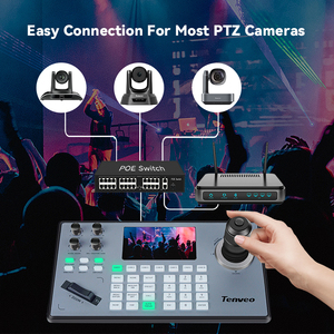 Live Streaming Конференц-камера с 3-кратным оптическим зумом PTZ-камера IP-контроллер с 4D джойстик-клавиатурой - Product Image 4