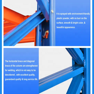 Rieles de empuje hacia atrás de doble flujo Estante de plataforma de acero metálico industrial para manejo de materiales automatizado de múltiples categorías - Product Image 4