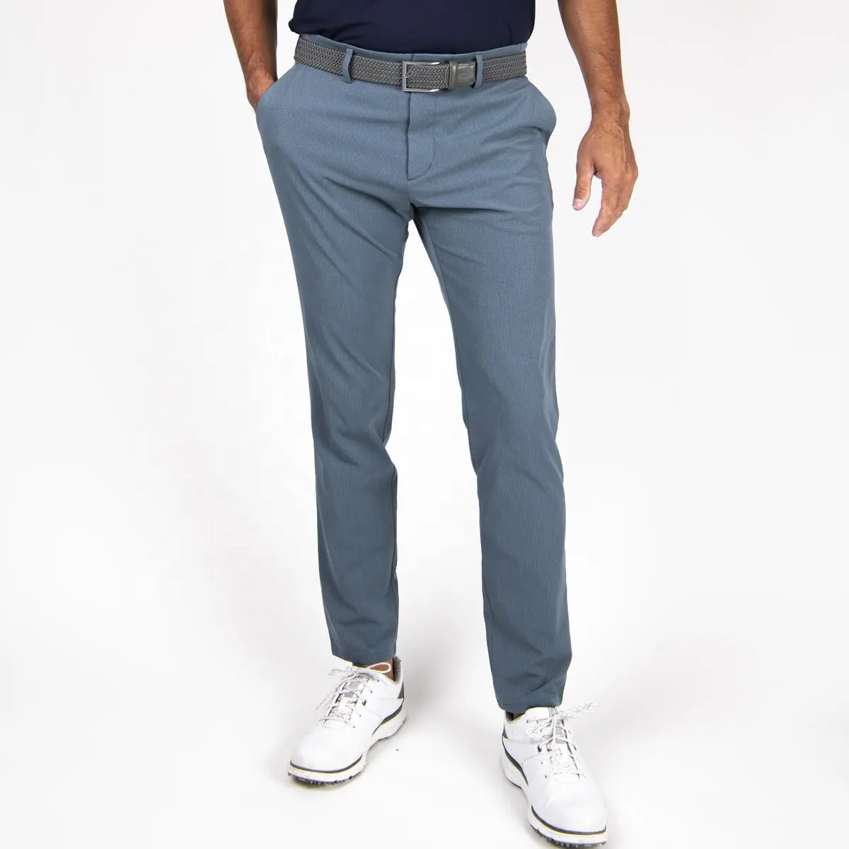Özel erkek Golf pantolon 4 yollu streç Chino pantolon çabuk kuruyan Slim Fit hafif Golf pantolon