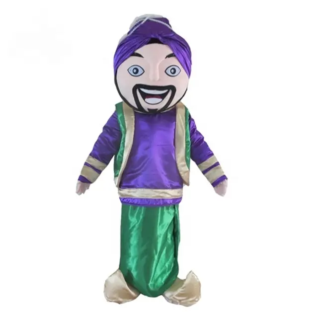 Su misura cartone animato arabo uomo Costume mascotte abbigliamento per adulti festa evento