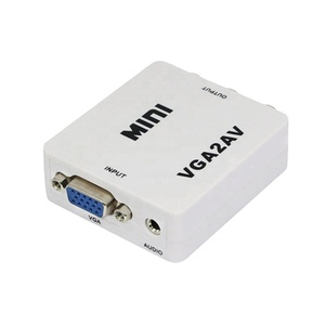 Venta al por mayor de fábrica Mini VGA a AV convertidor adaptador 1080P Audio VGA2AV adaptador para computadora a TV HD