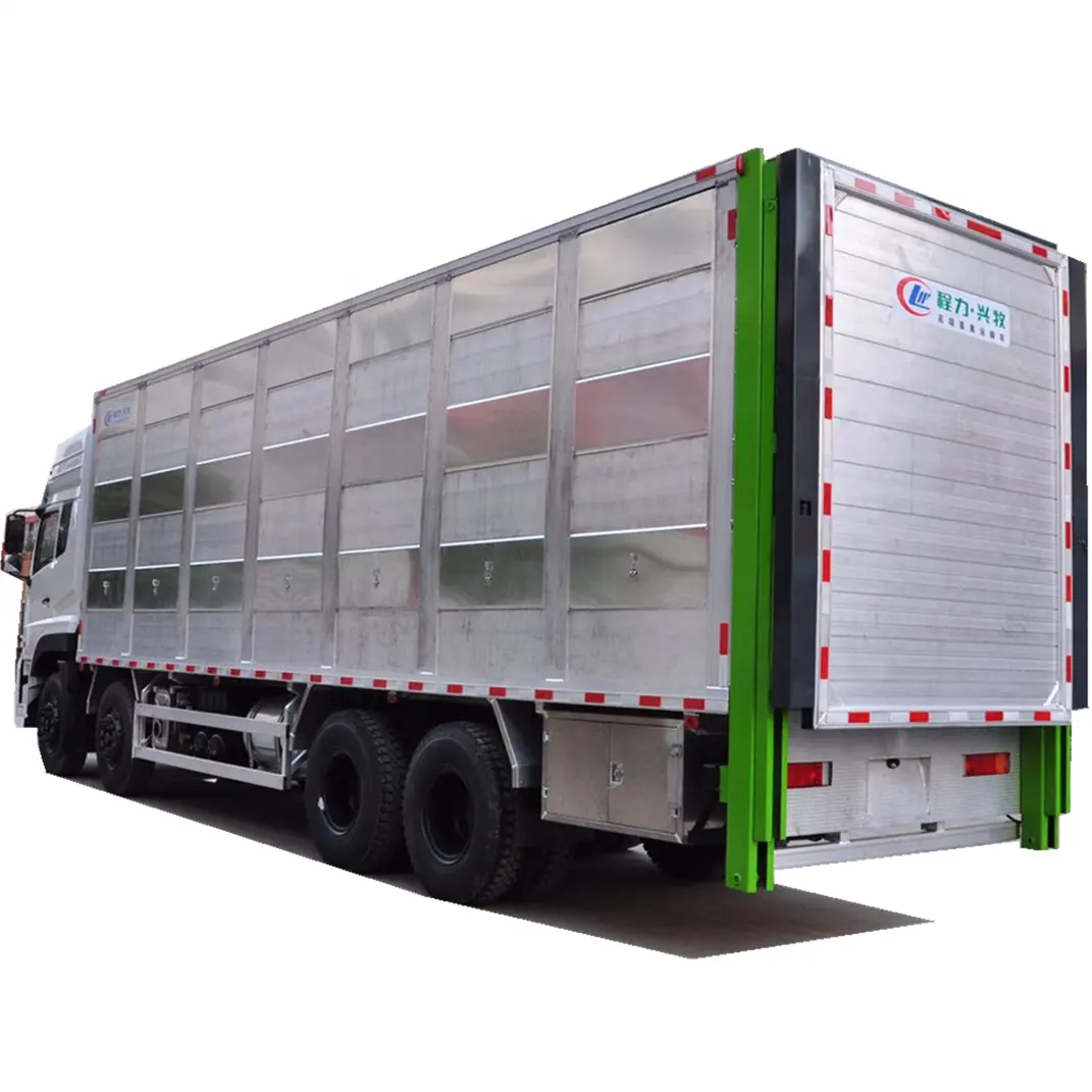 brand new pig farm used heavy duty 4 layers 1200 live piglets transport van truck for sale