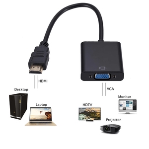 Para HDMI 1080P Cable convertidor de digital a analógico Adaptador HDMI compatible con VGA para PS4 PC Laptop TV Box Proyector Monitor