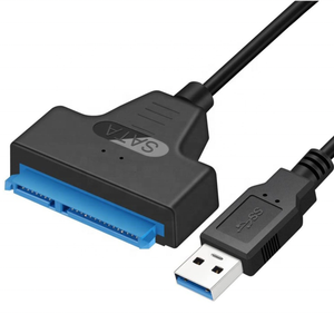 30厘米USB 3.0至SATA 22针转换器电缆聚氯乙烯夹套适配器，适用于2.5英寸SATA驱动器外部硬盘，供相机使用 - Product Image 1