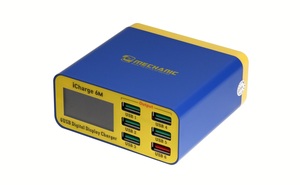 מכונאי תשלום 6M QC 3.0 USB חכם תשלום תמיכה מהיר-טעינה עם <span class=keywords><strong>LCD</strong></span> תצוגה דיגיטלית רב-יציאת מטען עבור Tablet טלפון - Product Image 2