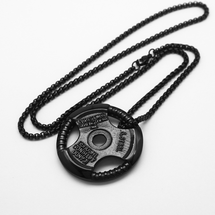 Noir avec chaîne perle carrée de 60cm