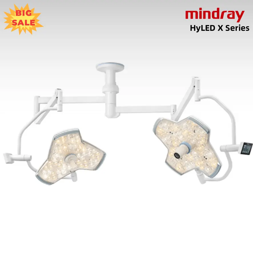 مصباح HyLED X Series من شركة Mindray Medical للتجميل الطبي مصباح Led بدون ظلال يمكن تركيبه بالسقف للمستشفيات وإضاءته لعمل عملية جراحية