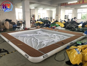 定制充气游艇漂浮海洋游泳池海水游泳池带防水母网DWF工厂价格海水或湖泊游泳池 - Product Image 3