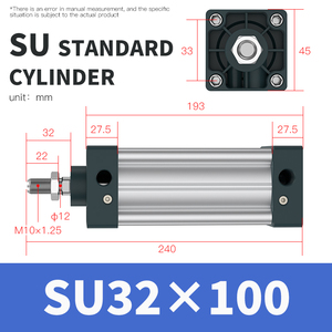 OLK Factory Direct Sales <strong>SU</strong> Series High Quality Double Acting <strong>Cylinder</strong> at Reasonable Price <strong>Pneumatic</strong> 32/40/50/63/80/100/125/160