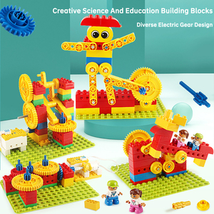 120 Stück STEM Programmierung Bausteine Set DIY Montage Elektrische Fernbedienung Zahnrad blöcke Engineering Building Toy With Motor - Product Image 3